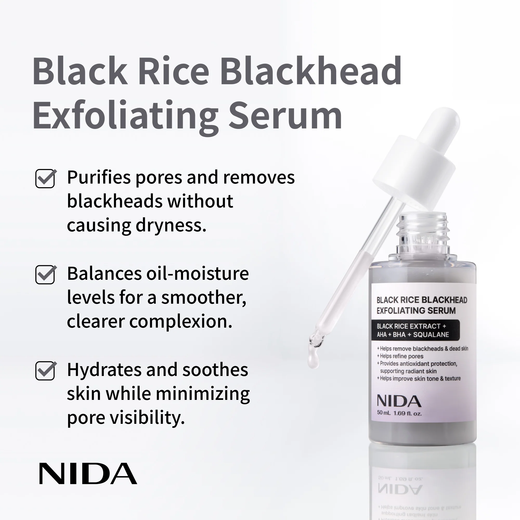 NIDA White Black Exfoliating Serum Duo Bundle - Image 11