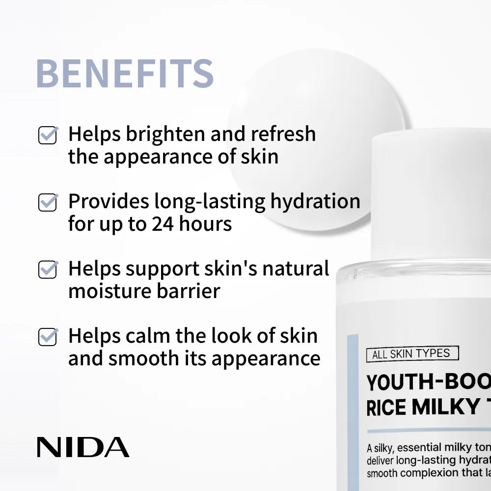 NIDA Youth-Boosting Rice Milky Toner - Image 3