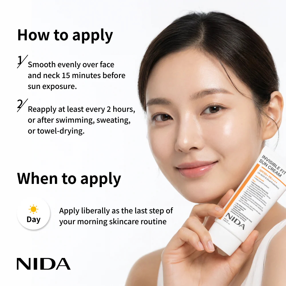 NIDA Invisible Fit Sun Cream for Face & Body - Image 7