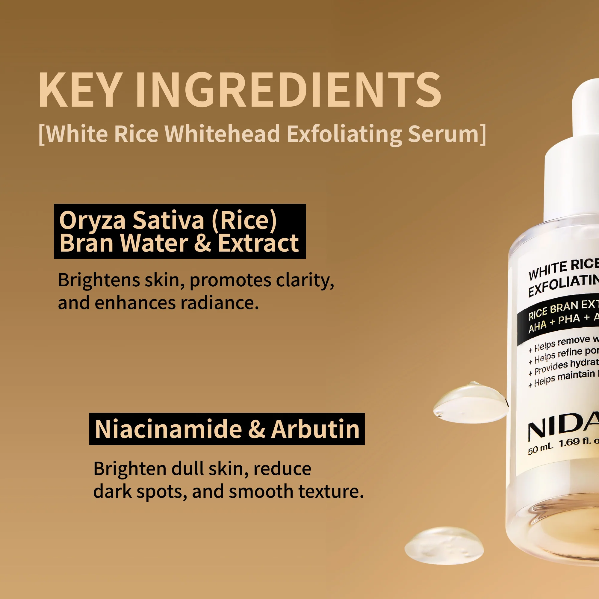 NIDA White Rice Whitehead Exfoliating Serum - Image 7